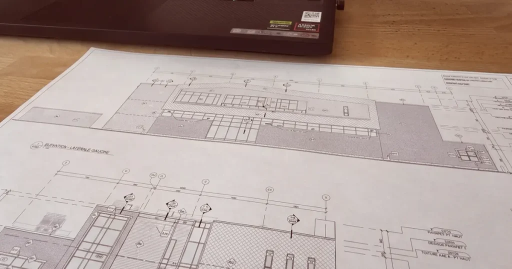 « Analyse des plans de bâtiment pour l'estimation de revêtement extérieur »